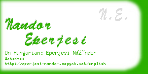 nandor eperjesi business card